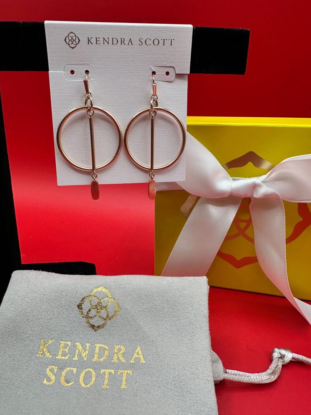 Kendra Scott Nalani Rose Gold Tone Plated Dangle Earrings